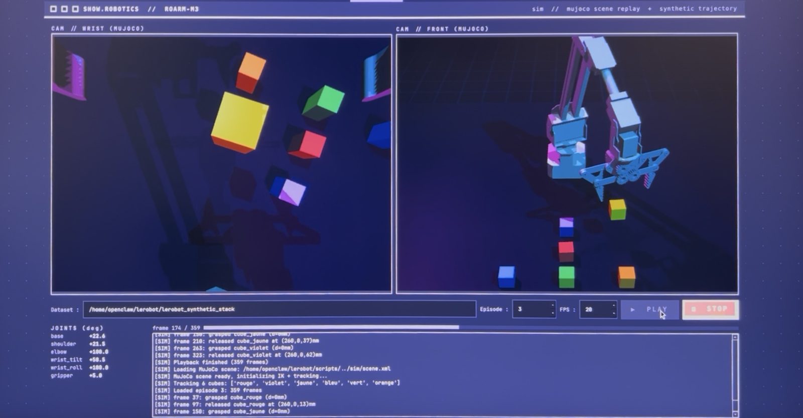 Show Robotics desktop UI in simulation mode