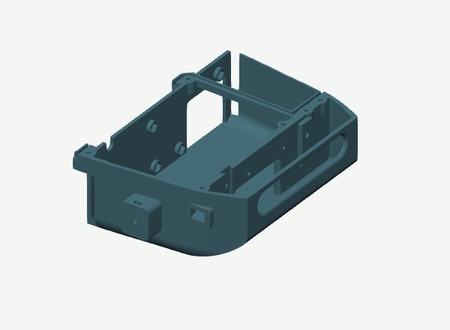 Front hull — battery and camera in its print orientation