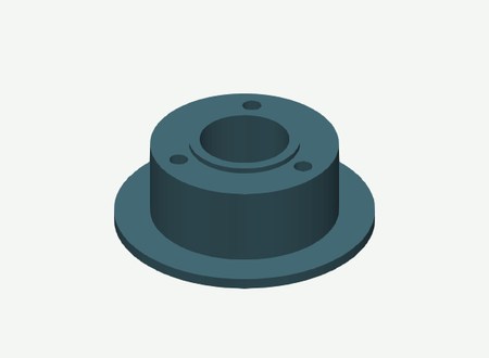 Left 625 road wheel -70 inner half in its print orientation