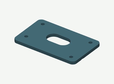 Left Cover tensioner outer in its print orientation