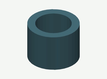 SP02 · Left Spacer road wheel 0 outer ID02 in its print orientation
