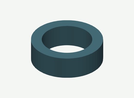 SP10 · Left Spacer tensioner center in its print orientation