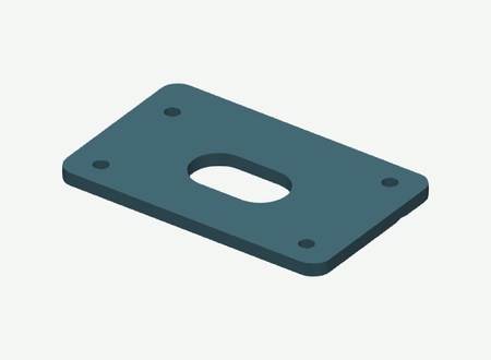 Left inner tensioner cover in its print orientation