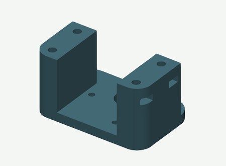 Motor Mount Left in its print orientation