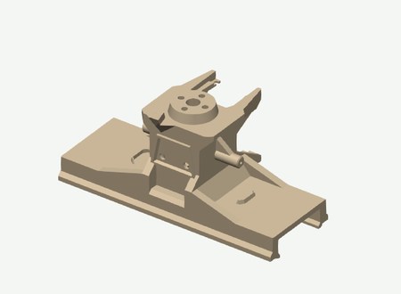 NC90 Base extended rails in its print orientation