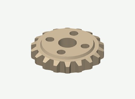 NC90 Pinion in its print orientation