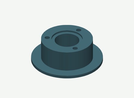 Right 625 road wheel -70 outer half in its print orientation