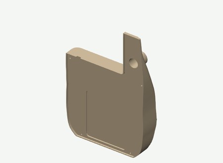 One-piece upper cover in its print orientation