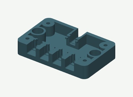 XT30 distribution base in its print orientation